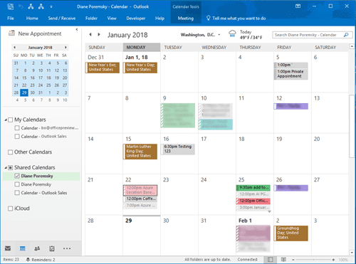 add multiple calanders to microsoft outlook for mac